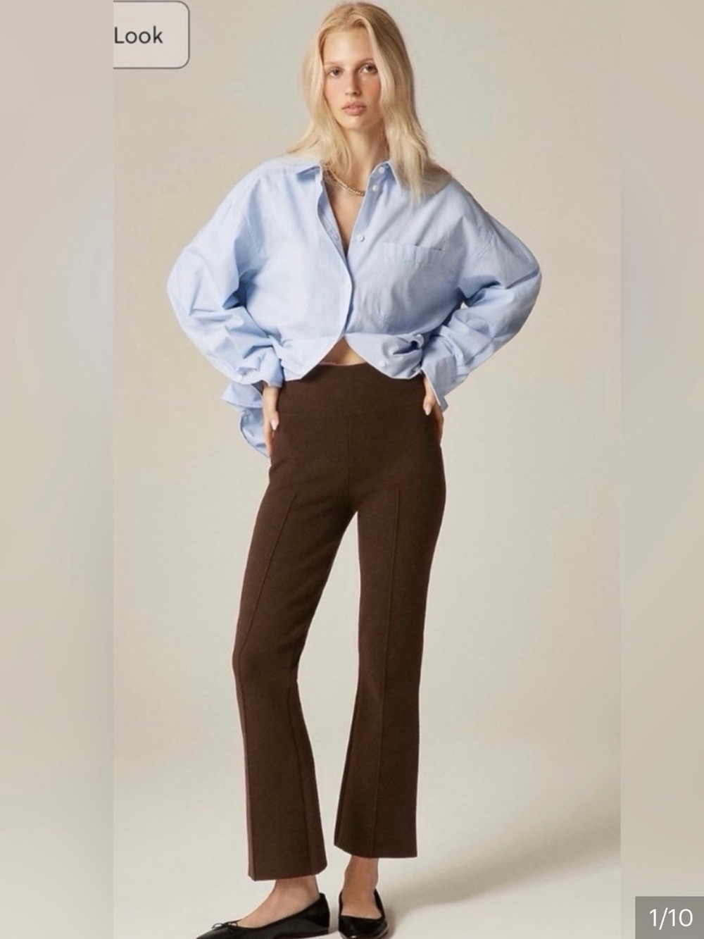 J Crew New Delaney Kickout Sweater Pant - medium - chocolate brown
